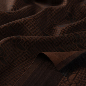 Monogram Acı Kahve Şal