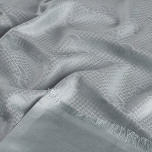 Monogram Buz Beyazı Şal